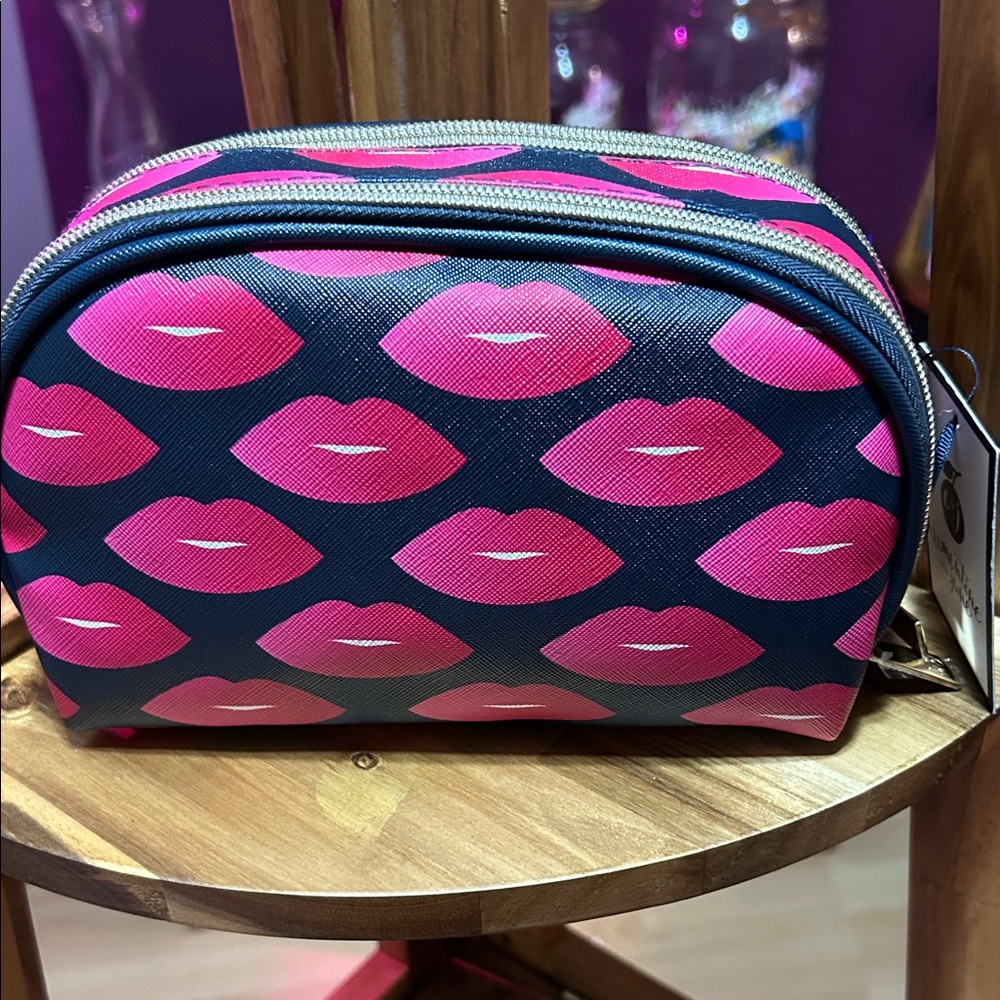 Clementine and Jane Lip Print Cosmetic Bag